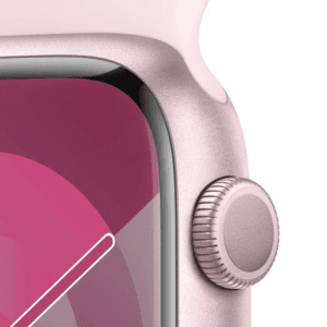 Apple Watch Series 9 [GPS 45mm] - with Pink Aluminum Case with Pink Sport Band - Image 3