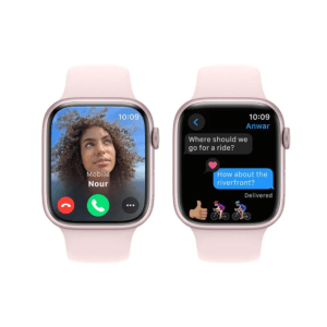 Apple Watch Series 9 [GPS 45mm] - with Pink Aluminum Case with Pink Sport Band - Image 4