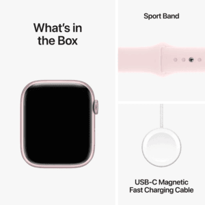 Apple Watch Series 9 [GPS 45mm] - with Pink Aluminum Case with Pink Sport Band - Image 5