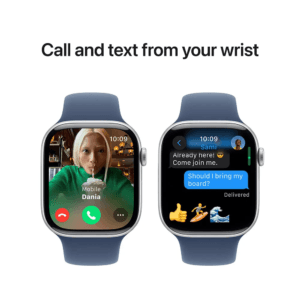 Apple Watch Series 10 GPS 46mm , Silver Aluminum Case with Denim Sport Band - Image 4