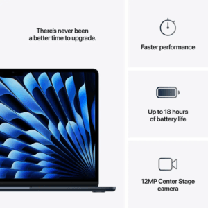 Apple 2025 MacBook Air (15-inch, Apple M4 chip with 10-core CPU and 10-core GPU, 24GB Unified Memory, 512GB) - Midnight-English.(MC6L4) - Image 3