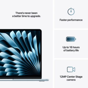 Apple 2025 MacBook Air (13-inch, Apple M4 chip with 10-core CPU and 10-core GPU, 16GB Unified Memory, 512GB) - Sky Blue - English.(MC6U4) - Image 7